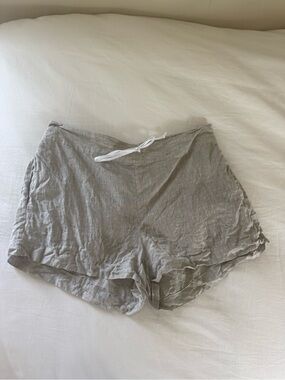 Light Green/Grey Women's Linen Relaxed Shorts